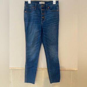 MADEWELL Skinny Crop 10” Highrise Jean- Size 28. Standard length
